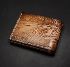 Handmade Leather Tooled League of Legends LOL Vladimir The Crimson Reaper Mens billfold Wallet Cool Leather Wallet Slim Wallet for Men - imessengerbags