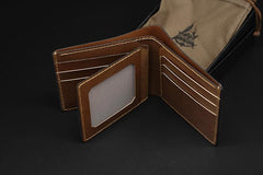 Handmade Leather Tooled World of Warcraft Lich King Mens billfold Wallet Cool Leather Wallet Slim Wallet for Men - imessengerbags