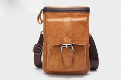 Leather Belt Pouch Mens Small Cases Waist Bag Hip Pack Belt Bag Fanny Pack Bumbag for Men - imessengerbags