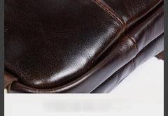 Genuine Leather Mens Cool Chest Bag Sling Bag Crossbody Bag Travel Bag Hiking Bag for men - imessengerbags