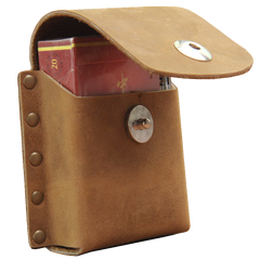 Cool Vintage Leather Mens Cigarette Case Cigarette Holder with Belt Loop for Men