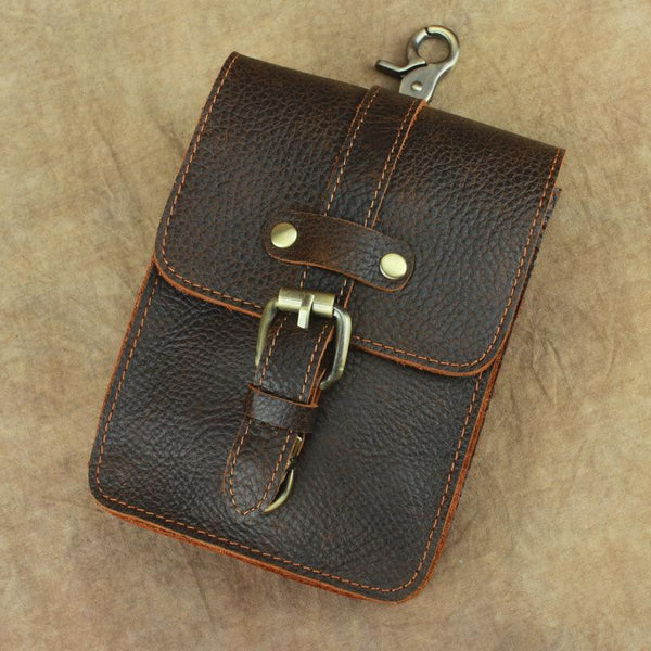 Cool Leather Cell Phone HOLSTER Belt Pouches for Men Waist Bag BELT BAG For Men - imessengerbags