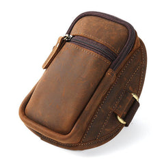 Handmade Leather Mens Running Armband for Cell Phones Sleeve Pouch Arm Case - imessengerbags