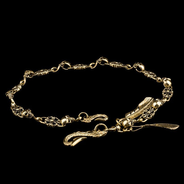 Brass Silver biker Tibetan wallet Chains for chain wallet biker wallet trucker wallet - imessengerbags