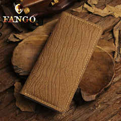 Handmade Leather Mens Cool Travel Long Wallet Card Holder Card Slim Clutch Wallets for Men - imessengerbags