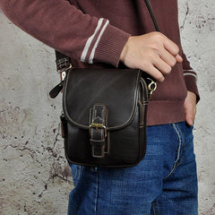 Cool Mens Leather Side Bag Belt Pouch Holster Belt Case Waist Pouch for Men
