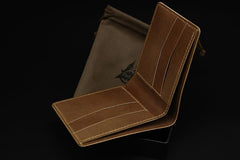 Handmade Leather Tooled Predator Mens billfold Wallet Cool Leather Wallet Slim Wallet for Men - imessengerbags
