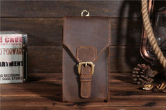 Leather Belt Pouch Mens Small Cases Waist Bag Hip Pack Belt Bag Fanny Pack Bumbag for Men