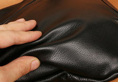 Black Leather Mens Sling Bag Sling Shoulder Bag Sling Backpack for men - imessengerbags