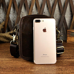 Leather Belt Pouch Mens Small Cases Waist Bag Hip Pack Belt Bag Fanny Pack Bumbag for Men - imessengerbags