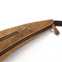 Cool Leather Sling Bag for Men Vintage Chest Bag Crossbody Sling Bags For Men - imessengerbags