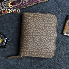 Handmade Leather Floral Mens Zipper Cool billfold Wallet Card Holder Small Card Slim Wallets for Men - imessengerbags