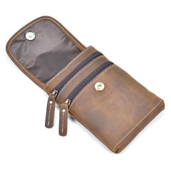 Leather Belt Pouch Mens Small Cases Waist Bag Hip Pack Belt Bag Fanny Pack Bumbag for Men