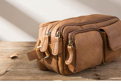 Leather Mens FANNY PACK MENS WAIST BAG HIP PACK BELT BAG FOR MEN - imessengerbags