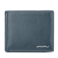 Genuine Leather Mens Cool Slim Leather Wallet Men Small Wallets Bifold for Men - imessengerbags