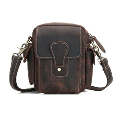 Cool Leather Mens Camera Bag Small Shoulder Bag Crossbody Bag For Men