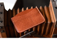 Handmade Mens Cool billfold Leather Wallet Men Small Card Slim Wallets Bifold for Men - imessengerbags