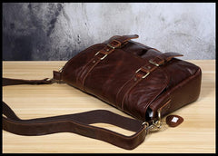 Genuine Leather Mens Cool Messenger Bag Chest Bag Bike Bag Cycling Bag for men - imessengerbags