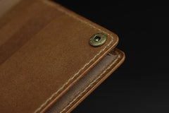 Handmade Leather Tooled Hobbit Mens Long Wallet Cool Leather Wallet Clutch Wallet for Men - imessengerbags