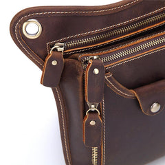 Leather Belt Pouch Mens Cases Waist Bag Hip Pack Belt Bag Fanny Pack Bumbag for Men