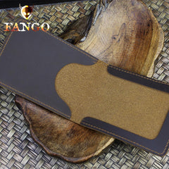Handmade Leather Floral Mens License Wallets Cool Short Wallet Card Holder Small Card Slim Wallets for Men