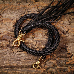 Handmade Leather Braided Wallet Chain Biker Wallet Chain Trucker Chain for Men