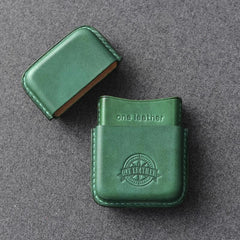 Cool Green Leather Mens 14pcs Cigarette Holder Case Cool Custom Cigarette Case for Men