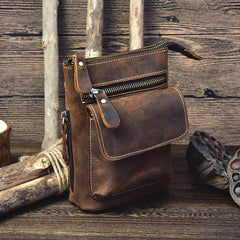 Leather Belt Pouch Mens Cases Waist Bag Hip Pack Belt Bag Fanny Pack Bumbag for Men - imessengerbags
