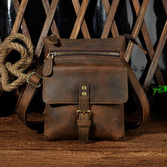 Leather Belt Pouch Mens Small Cases Waist Bag Hip Pack Belt Bag Fanny Pack Bumbag for Men - imessengerbags