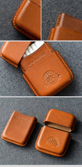 Cool Green Leather Mens 14pcs Cigarette Holder Case Cool Custom Cigarette Case for Men - imessengerbags