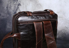 Genuine Leather Mens Cool Messenger Bag Briefcase Backpack Bag Travel Bag for Men - imessengerbags
