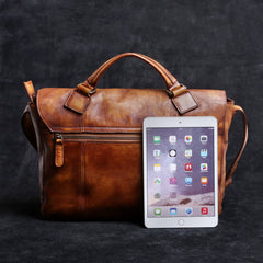 Genuine Leather Mens Cool Messenger Bag Briefcase Chest Bag Bike Bag Cycling Bag for men