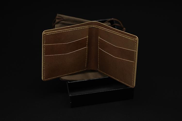 Handmade Leather Tooled Henna Floral Mens billfold Wallet Cool Leather Wallet Slim Wallet for Men - imessengerbags