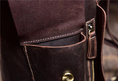 Leather Sling Bag for Men Vintage Chest Crossbody Bag For Mens