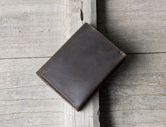Handmade Leather Mens Cool Slim Leather Wallet Men Small Wallets Bifold for Men - imessengerbags