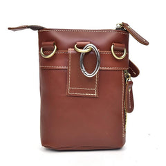 Leather Belt Pouch Mens Cases Waist Bag Hip Pack Belt Bag Fanny Pack Bumbag for Men - imessengerbags