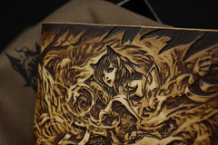 Handmade Leather Tooled League of Legends LOL Ahri the Nine-Tailed Fox Mens billfold Wallet Cool Leather Wallet Slim Wallet for Men - imessengerbags