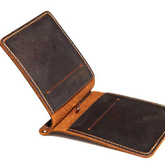 Handmade Genuine Leather Wallet billfold Leather Wallet Slim Bifold Wallet Bag For Mens - imessengerbags