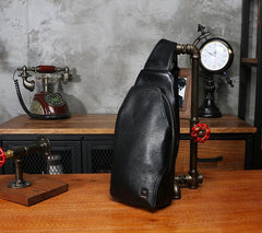 Leather Mens Sling Bag Sling Shoulder Bag Sling Backpack for men
