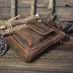 Leather Belt Pouch Mens Cases Waist Bag Hip Pack Belt Bag Fanny Pack Bumbag for Men - imessengerbags