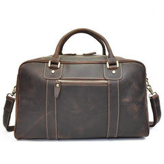Genuine Leather Mens Cool Weekender Bag Travel Bag Duffle Bags Overnight Bag Holdall Bag for men - imessengerbags