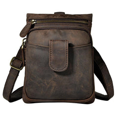 Leather Belt Pouch Mens Small Cases Waist Bag Hip Pack Belt Bag Fanny Pack Bumbag for Men - imessengerbags