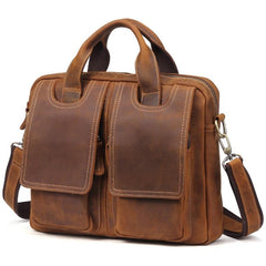 VINTAGE LEATHER MENS LARGE BRIEFCASES BUSINESS BRIEFCASEs COOL SHOULDER BAG HANDBAGS FOR MEN - imessengerbags