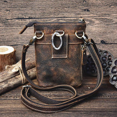 Leather Belt Pouch Mens Cases Waist Bag Hip Pack Belt Bag Fanny Pack Bumbag for Men - imessengerbags
