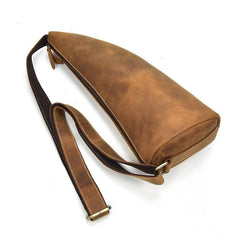 Cool Leather Sling Bag for Men Vintage Chest Bag Crossbody Sling Bags For Men - imessengerbags