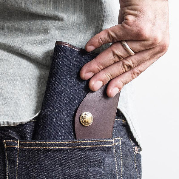 Genuine Leather Jean Mens Cool Long Leather Wallet Men Cards Wallets Bifold for Men - imessengerbags