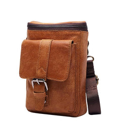 Leather Belt Pouch Mens Small Cases Waist Bag Hip Pack Belt Bag Fanny Pack Bumbag for Men - imessengerbags