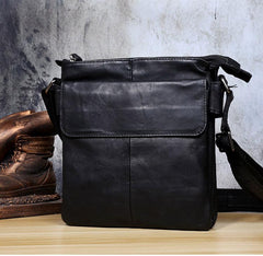 Genuine Leather Mens Cool Messenger Bag Chest Bag Bike Bag Cycling Bag for men - imessengerbags