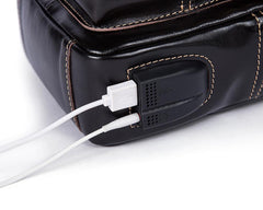 Leather Cool Chest Bag Sling Bag Sling Crossbody Bag Sling Travel Bag Hiking Bag For Mens - imessengerbags
