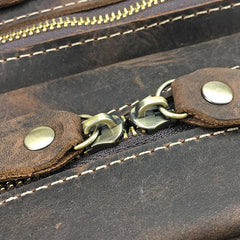 Genuine Leather Mens Cool Backpack Sling Bag Large Black Travel Bag Hiking Bag for men - imessengerbags